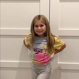 Metallic kids silver biker shorts